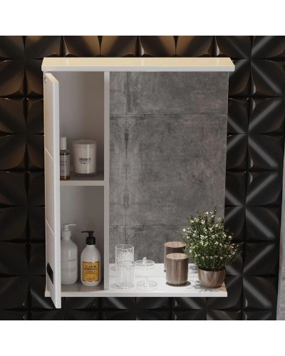 Комплект мебели белый глянец 60 см Onika Балтика 106139 + 1WH302082 + 205848