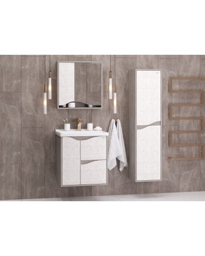 Комплект мебели светлый камень/бетон крем 60 см Onika Брендон 106138 + 1WH302421 + 206084