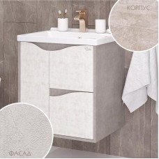 Комплект мебели светлый камень/бетон крем 60 см Onika Брендон 106138 + 1WH302421 + 206084