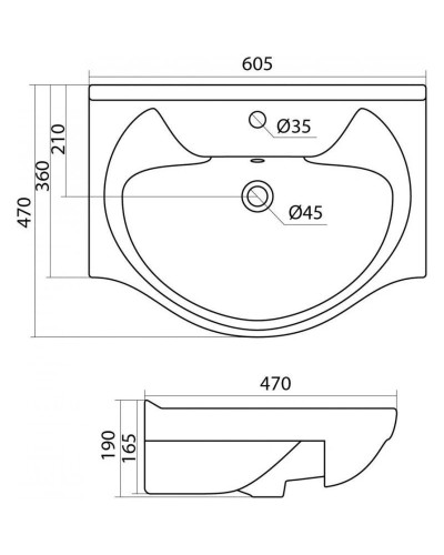 Комплект мебели белый глянец 60,5 см Onika Кристалл 106123 + 1WH109652 + 205818