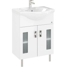 Комплект мебели белый глянец 60,5 см Onika Кристалл 106123 + 1WH109652 + 205817