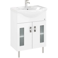 Комплект мебели белый глянец 60,5 см Onika Кристалл 106123 + 1WH109652 + 205817