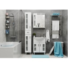 Комплект мебели белый глянец 60,5 см Onika Кристалл 106123 + 1WH109652 + 205817