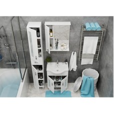 Комплект мебели белый глянец 60,5 см Onika Кристалл 106123 + 1WH109652 + 205817