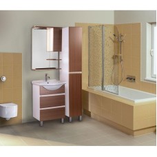 Комплект мебели белый матовый/коричневый матовый 61,5 см Onika Элита 106122 + 1.3120.3.S00.11B.0 + 206024