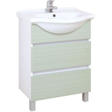 Комплект мебели белый матовый/оливковый матовый 61,5 см Onika Элита 106121 + 1.3120.3.S00.11B.0 + 206022