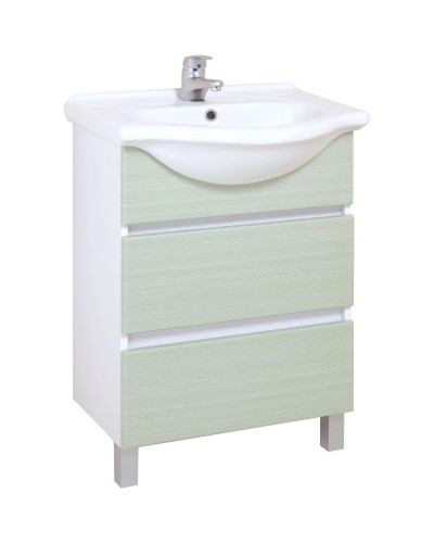 Комплект мебели белый матовый/оливковый матовый 61,5 см Onika Элита 106121 + 1.3120.3.S00.11B.0 + 206022