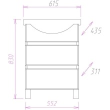 Комплект мебели белый глянец 61,5 см Onika Элита 106120 + 1.3120.3.S00.11B.0 + 206020