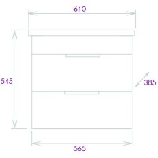 Комплект мебели дуб галифакс 61 см Onika Легран 106117 + 4640021060773 + 206071