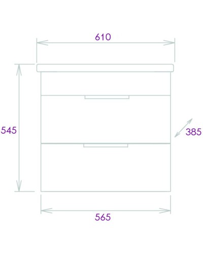 Комплект мебели дуб галифакс 61 см Onika Легран 106117 + 4640021060773 + 206071