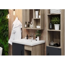 Комплект мебели дуб сонома/серый матовый 61 см Onika Тимбер 106116 + 4640021060773 + 206070