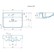 Комплект мебели белый глянец 60,5 см Onika Неаполь 106104 + 4640021061152 + 206064