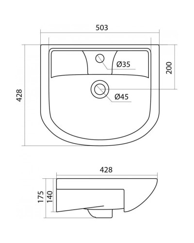 Комплект мебели белый глянец 50,3 см Onika Неаполь 105002 + 1WH110256 + 205004