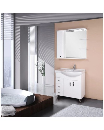 Комплект мебели белый глянец 83 см Onika Эльбрус 108201 + 1WH110225 + 208021