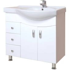 Комплект мебели белый глянец 83 см Onika Эльбрус 108201 + 1WH110225 + 208021