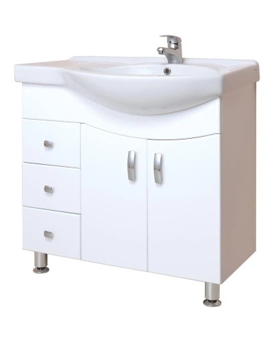 Комплект мебели белый глянец 83 см Onika Эльбрус 108201 + 1WH110225 + 208021