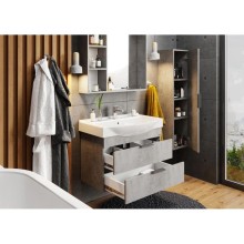 Комплект мебели бетон чикаго 80 см Onika Девис 108048 + 1WH302422 + 208093