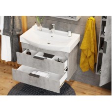 Комплект мебели бетон чикаго 80 см Onika Девис 108048 + 1WH302422 + 208093