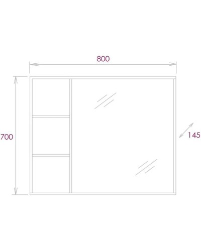 Комплект мебели бетон чикаго 80 см Onika Девис 108048 + 1WH302422 + 208093