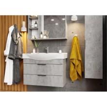 Комплект мебели бетон чикаго 80 см Onika Девис 108048 + 1WH302422 + 208093
