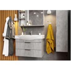 Комплект мебели бетон чикаго 80 см Onika Девис 108048 + 1WH302422 + 208093
