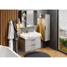 Комплект мебели бетон чикаго 80 см Onika Девис 108048 + 1WH302422 + 208093