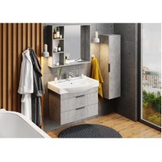 Комплект мебели бетон чикаго 80 см Onika Девис 108048 + 1WH302422 + 208093