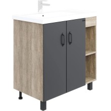 Комплект мебели дуб сонома/серый матовый 81 см Onika Тимбер 108046 + 4640021065198 + 208091