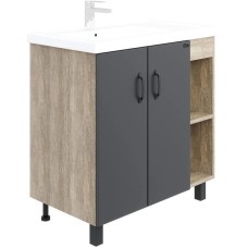 Комплект мебели дуб сонома/серый матовый 81 см Onika Тимбер 108046 + 4640021065198 + 208091