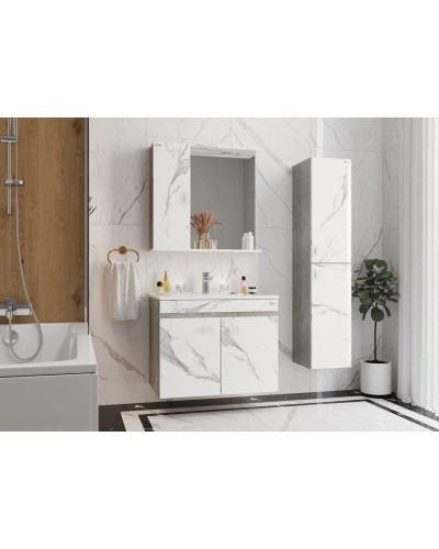 Комплект мебели мрамор/камень бетонный 76,5 см Onika Марбл 107517 + 4640021062210 + 207524