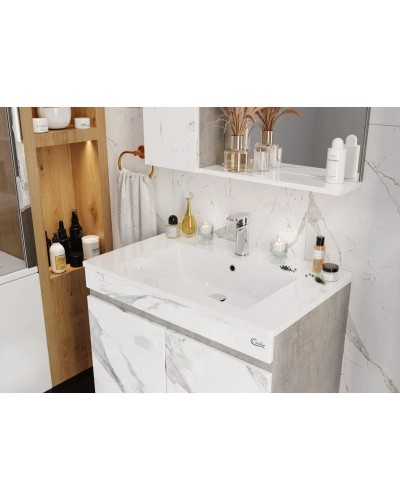 Комплект мебели мрамор/камень бетонный 76,5 см Onika Марбл 107517 + 4640021062210 + 207524