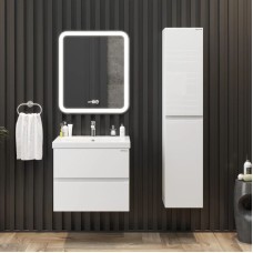 Комплект мебели белый глянец 70 см Onika Эвада 107059 + UM-COM70/1 + 206085