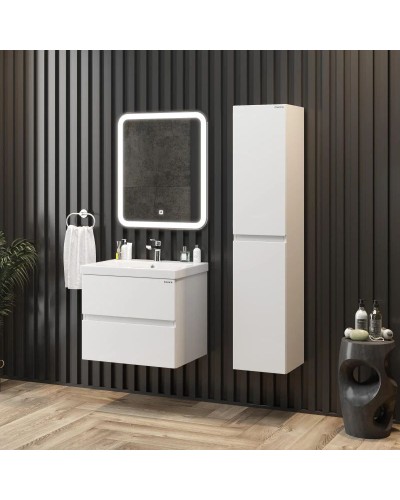 Комплект мебели белый глянец 70 см Onika Эвада 107059 + UM-COM70/1 + 206085