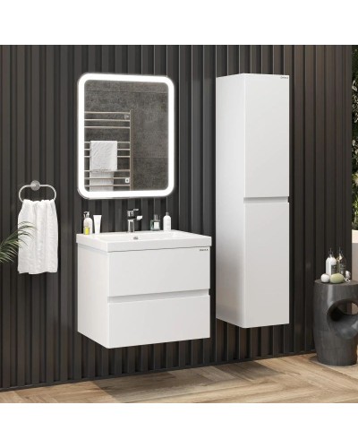 Комплект мебели белый глянец 70 см Onika Эвада 107059 + UM-COM70/1 + 206085