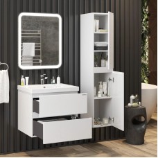 Комплект мебели белый глянец 70 см Onika Эвада 107059 + UM-COM70/1 + 206085