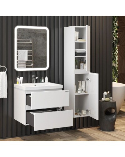 Комплект мебели белый глянец 70 см Onika Эвада 107059 + UM-COM70/1 + 206085