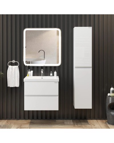 Комплект мебели белый глянец 70 см Onika Эвада 107059 + UM-COM70/1 + 207046