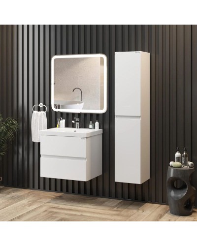 Комплект мебели белый глянец 70 см Onika Эвада 107059 + UM-COM70/1 + 207046