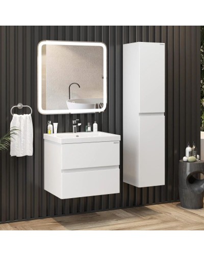 Комплект мебели белый глянец 70 см Onika Эвада 107059 + UM-COM70/1 + 207046