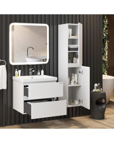 Комплект мебели белый глянец 70 см Onika Эвада 107059 + UM-COM70/1 + 207046