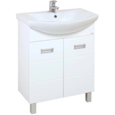 Комплект мебели белый глянец 71,5 см с бельевой корзиной Onika Балтика 107028 + 1WH207776 + 206701