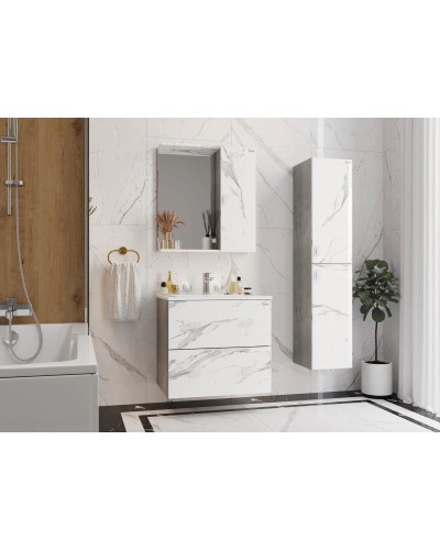 Комплект мебели мрамор/камень бетонный 66 см Onika Марбл 106548 + 4640021062203 + 206545