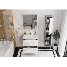 Комплект мебели мрамор/камень бетонный 66 см Onika Марбл 106548 + 4640021062203 + 206545