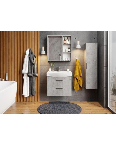 Комплект мебели бетон чикаго 65 см Onika Девис 106546 + 1WH302501 + 206542