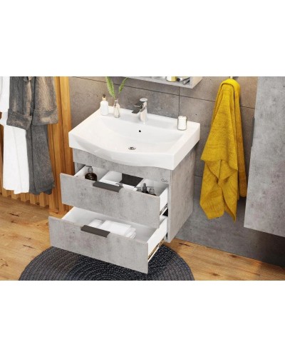 Комплект мебели бетон чикаго 65 см Onika Девис 106546 + 1WH302501 + 206542