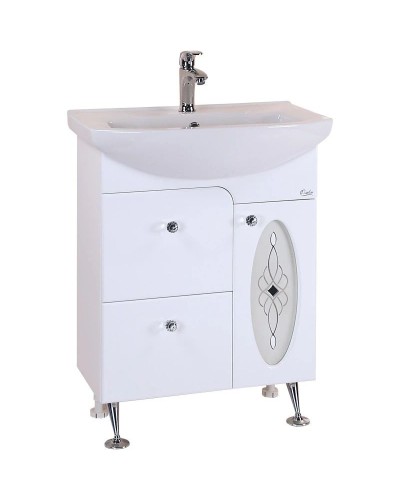 Комплект мебели белый глянец 65 см Onika Кристи 106538 + 4620008192475 + 206536