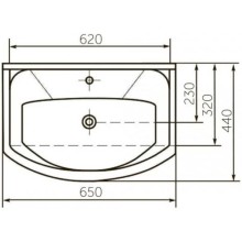 Комплект мебели белый глянец 65 см Onika Кристи 106538 + 4620008192475 + 206536