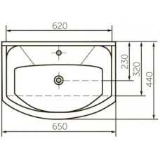 Комплект мебели белый глянец 65 см Onika Кристи 106538 + 4620008192475 + 206536