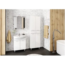 Комплект мебели белый глянец 66,5 см Onika Стелла 106501 + 1WH110174 + 206505