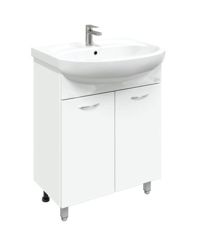 Комплект мебели белый глянец 66,5 см Onika Стелла 106501 + 1WH110174 + 206505